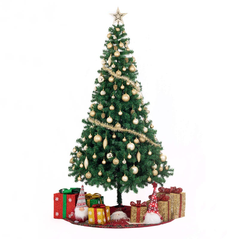 Ogrmar 119ct Christmas Tree Ball Ornaments Set Assorted Shapes and Sizes Shatterproof Hanging Decoration with Hand-held Gift Package for Christmas Tree Holiday Wedding Party (Golden) - Image 2